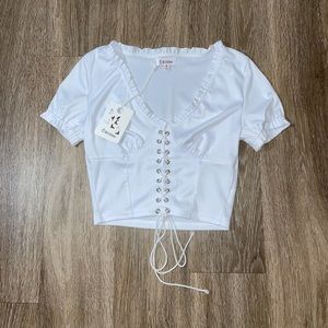 White Verge Girl Top